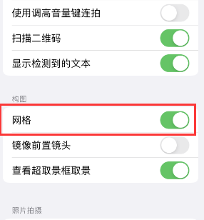 永年苹果手机维修网点分享iPhone如何开启九宫格构图功能 